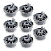 Dishwasher Wheels Lower Rack 8 Pcs 165314 Compatible Bosch Replacement 420198 AP2802428 PS3439123 Dish Rack Parts
