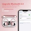 Wireless Earbuds V5.3 Bluetooth 120H Playtime Mini IPX7 Waterproof Deep Bass Over-Ear Earphones for Running Sports-Pink