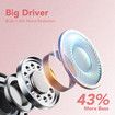 Wireless Earbuds V5.3 Bluetooth 120H Playtime Mini IPX7 Waterproof Deep Bass Over-Ear Earphones for Running Sports-Pink