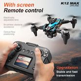 Drone 2025 4K HD 3 Cameras 360 Obstacle Avoidance Remote Control LCD Screen Dual Batteries Altitude Gravity Sensor Auto Takeoff Flight Toy
