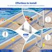 Swimming Pool Handrail Stairs Railing Steps Banister Grab Stainless Steel Handle 1370x914mm with 110cm Grip Cover