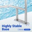 Swimming Pool Handrail Stairs Railing Steps Banister Grab Stainless Steel Handle 1370x914mm with 110cm Grip Cover
