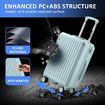 2 Piece Luggage Set Carry On Suitcases Travel Cabin Bags Lightweight Hard Shell Case Rolling Trolley USB Charging Port Cup Holder Mint Green