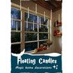 Floating Candles with Wand,20 PCs Magic Hanging Candles,Flickering Warm Light Flameless Floating LED Candle with Wand Remote,Battery Operated Window Taper Candle Set for Halloween Decorations