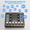 Audio Mixer,Audio Interface with DJ Mixer Live Sound Card Effects and Voice Changer, Podcast Equipment Bundle Stereo DJ Studio Streaming, Prefect for Live Streaming, Podcasting, Gaming