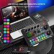 Live Sound Card Audio Mixer, Podcast Audio Interface with DJ Mixer Effects, Voice Changer with Sound Effects for Karaoke Tiktok YouTube Live Streaming Record Gaming