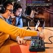 Live Sound Card Audio Mixer, Podcast Audio Interface with DJ Mixer Effects, Voice Changer with Sound Effects for Karaoke Tiktok YouTube Live Streaming Record Gaming