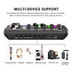 Live Sound Card Audio Mixer, Podcast Audio Interface with DJ Mixer Effects, Voice Changer with Sound Effects for Karaoke Tiktok YouTube Live Streaming Record Gaming