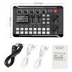 Live Sound Card Audio Mixer, Podcast Audio Interface with DJ Mixer Effects, Voice Changer with Sound Effects for Karaoke Tiktok YouTube Live Streaming Record Gaming