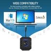 External Sound Card, USB Audio Adapter for PC Windows, Mac, Linux, Laptops, Desktops, Stereo Sound Card with 3.5mm Interface and USB Interface, Volume Control, Plug and Play, 6 in 1, Black