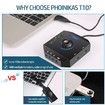External Sound Card, USB Audio Adapter for PC Windows, Mac, Linux, Laptops, Desktops, Stereo Sound Card with 3.5mm Interface and USB Interface, Volume Control, Plug and Play, 6 in 1, Black