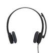 H151 Wired Headset, Analog Stereo Headphones with Rotating Noise Cancelling Microphone, 3.5 mm Audio Jack, In-Line Controls, PC, Mac, Laptop, Tablet, Smartphone, Black