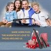 Shoe Horn Long Handle for Seniors - 16.5In Long Metal Shoehorn for Boots - Exta Long Steel Shoe Horns for Men Women Kids