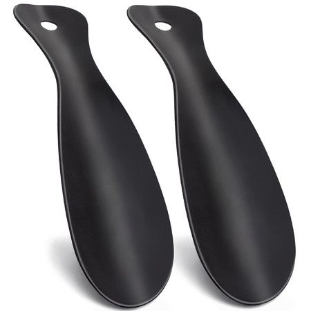 Metal Shoe Horn,Stainless Steel ShoeHorn 7.5 Inches - Portable for Travel Use (2 Pack)