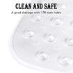 Bath Tub Shower Safety Mat 40 x 16 Inch Non-Slip and Extra Large,Bathtub Mat with Suction Cups,Machine Washable Bathroom Mats with Drain Holes,Clear