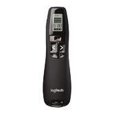 Professional Presenter R800, Wireless Presentation Clicker Remote with Green Laser Pointer and LCD Display , Black