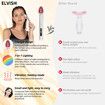 LED Light Wand for Face and Neck - Microcurrent Facial Device for Anti-Aging - Face & Eye Massager Skincare(Silver)