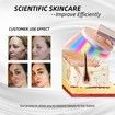 LED Light Wand for Face and Neck - Microcurrent Facial Device for Anti-Aging - Face & Eye Massager Skincare(Silver)