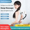 Massage Gun with Upgraded Extended Handle, U-Shaped Back Massager Deep Tissue with LED Screen, 3 Modes & 6 Speed Levels