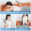 Massage Gun with Upgraded Extended Handle, U-Shaped Back Massager Deep Tissue with LED Screen, 3 Modes & 6 Speed Levels