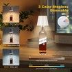 Wireless Bottle Lamp,New 3 Color Rechargeable Wine Bottle Lights for Bars Restaurants (White,1PC)