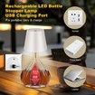 Wireless Bottle Lamp,New 3 Color Rechargeable Wine Bottle Lights for Bars Restaurants (White,1PC)