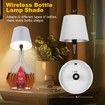 Wireless Bottle Lamp,New 3 Color Rechargeable Wine Bottle Lights for Bars Restaurants (White,1PC)