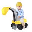 Kids Ride On Digger Bulldozer Excavator Pretend Play Toddler Car Construction Truck Riding Toy Outdoor Beach 63x30x49cm