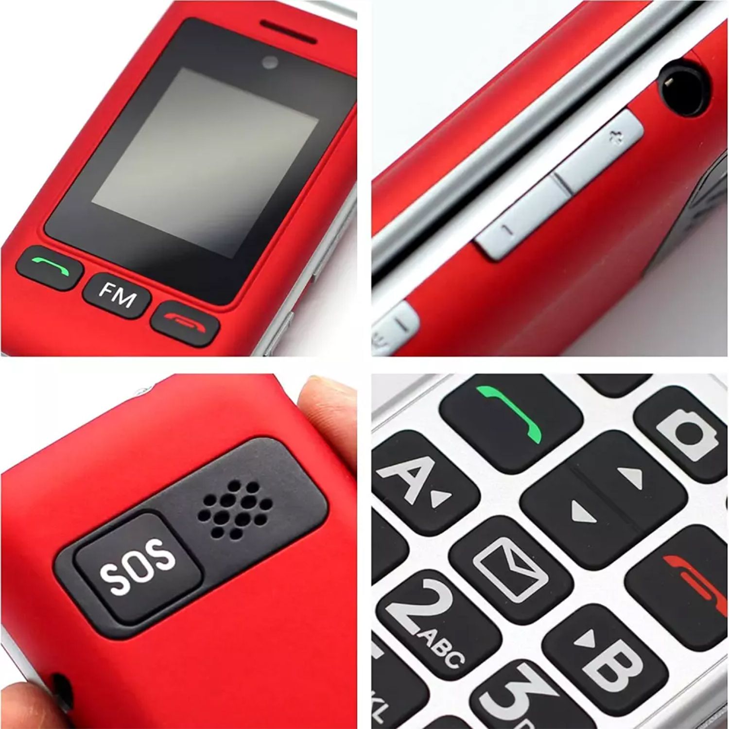Big Button Cell Phone for Elderly,Sim Free Unlocked Dual Screen Flip