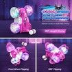 Remote Control Stunt Car 360 Degree Rotating Electric RC 2.4GHz Sound Light Toy for Kids Gifts Color Pink