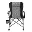 Folding Camping Chair Picnic Hiking Outdoor Beach Fishing Seat Lawn Patio Seating Furniture Portable Lightweight with Armrests Cup Holder Grey
