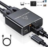 Ethernet Splitter 1 to 2 High Speed 1000Mbps, Gigabit Ethernet Splitter, LAN Splitter with USB Power Cable