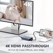 4K Audio Video Capture Card with HDMI Cable, USB 3.0, Full HD 1080P for Game Recording, Live Streaming Broadcasting