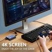4K Audio Video Capture Card with HDMI Cable, USB 3.0, Full HD 1080P for Game Recording, Live Streaming Broadcasting