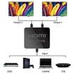 HDMI splitter 1 in 2 out, 4K@30Hz HDMI splitter suitable for dual displays only copies/mirrors, with HDMI corresponding interface devices for TV boxes and projectors, and full HD 1080P 3D.