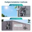 Solar Security Cameras Wireless Outdoor, WiFi 360 Degree View Wireless Solar Powered Cameras for Home, PIR Motion Sensor with Color Night Vision