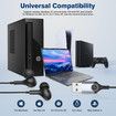 USB Headphones with Microphone for PC USB A Earbuds for PS5 Computer 2.3M Cord Magnetic in-Ear Headset Audio Control Mute Function (Black)