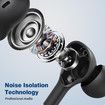 USB Headphones with Microphone for PC USB A Earbuds for PS5 Computer 2.3M Cord Magnetic in-Ear Headset Audio Control Mute Function (Black)
