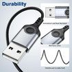 USB Headphones with Microphone for PC USB A Earbuds for PS5 Computer 2.3M Cord Magnetic in-Ear Headset Audio Control Mute Function (Black)