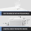 300W Macerator Sewage Pump Automatic Waste Water Flush Marine Toilet Bathroom Laundry Kitchen Sink Sewerage Disposal Ejector Wastewater Treatment