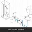450W Macerator Sewage Pump Automatic Waste Water Flush Marine Toilet Bathroom Laundry Kitchen Sink Sewerage Disposal Ejector Wastewater Treatment