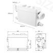 450W Macerator Sewage Pump Automatic Waste Water Flush Marine Toilet Bathroom Laundry Kitchen Sink Sewerage Disposal Ejector Wastewater Treatment