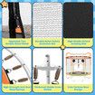 Genki Trampoline Kids Round Outdoor Sport Workout Bounce Jumping Rebounder Gymnastics Bar Play Safety Enclosure 55Inch