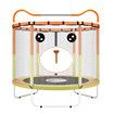 Genki Trampoline Kids Round Outdoor Sport Workout Bounce Jumping Rebounder Gymnastics Bar Play Safety Enclosure 55Inch