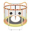 Genki Trampoline Kids Round Outdoor Sport Workout Bounce Jumping Rebounder Gymnastics Bar Play Safety Enclosure 55Inch