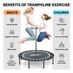 Genki Trampoline Bounce Rebounder Jumping Bungee Fitness Home Gym Workout Indoor Exercise Foldable Round 40 Inch