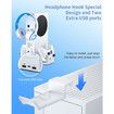 Cooling Stand for X-box Series S with Dual Cooling Fans 3 Level Adjustable Speed, Cooler Fan with Headphone Hook, Dual Controller Charger, LED Indicator and USB Port