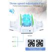 Cooling Stand for X-box Series S with Dual Cooling Fans 3 Level Adjustable Speed, Cooler Fan with Headphone Hook, Dual Controller Charger, LED Indicator and USB Port