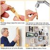 184 Pieces Picture Hanging Kit,20lb,30lb,and 50lb Picture Hangers,Metal Picture Hanging Hooks with Nails,On Drywall,Wooden Wall (Gold)