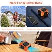 Waist Fan, Portable Neck Fan with 10000mAh Battery Ideal Belt Clip Fan for Jobsite, Farming, Fishing, Orange